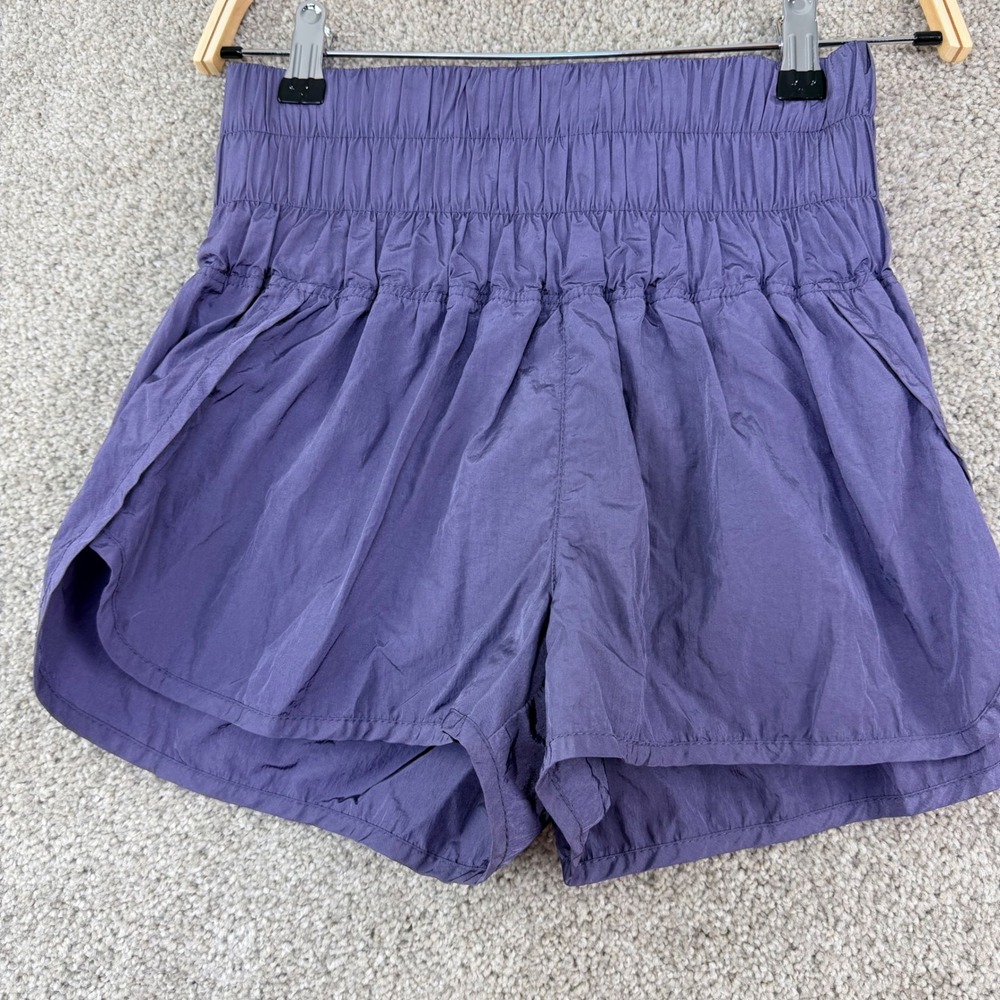 FP Movement The Way Home Short Size XS Purple High Rise Smocked Running Athletic